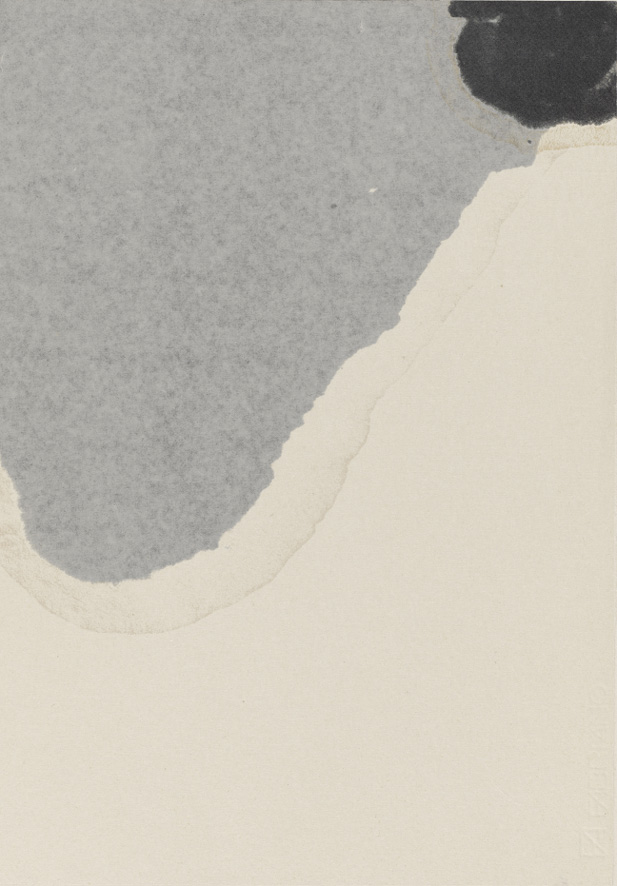Ida Shōichi (1941–2006) Paper Between Dropped Stain and Dispersed Stain—Paper as Time Suspending Gravity, from the portfolio Surface is the Between: Lotus Sutra